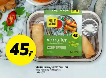 Bunnpris VÅRRULLER M/SWEET CHILI DIP tilbud