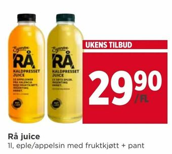 Meny Rå juice tilbud