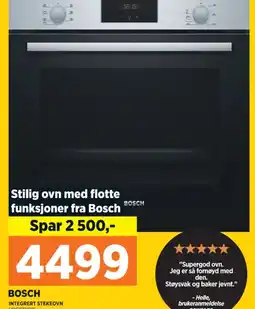 POWER BOSCH Integrert stekeovn HBF113BRIS tilbud
