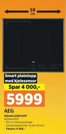 POWER AEG Induksjonstopp IKE64441FB tilbud