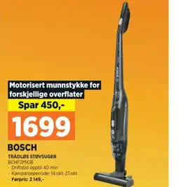 POWER BOSCH Trådløs støvsuger BCHF2MX16 tilbud