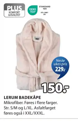 JYSK LERUM BADEKÅPE tilbud