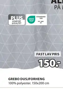 JYSK GREBO DUSJFORHENG tilbud