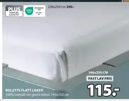 JYSK BOLETTE FLATT LAKEN tilbud