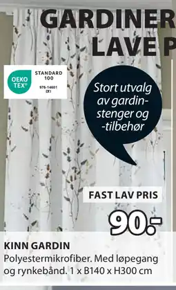JYSK KINN GARDIN tilbud