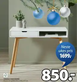 JYSK TAMHOLT SKRIVEBORD tilbud