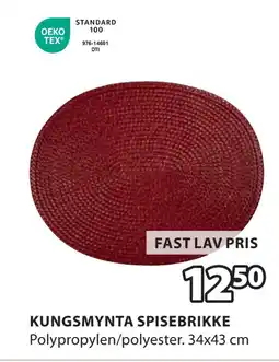 JYSK KUNGSMYNTA SPISEBRIKKE tilbud