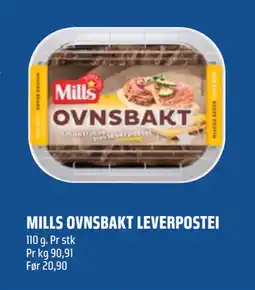 Coop Obs MILLS OVNSBAKT LEVERPOSTEI tilbud
