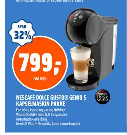 Coop Obs NESCAFÉ DOLCE GUSTO GENIO S KAPSELMASKIN PAKKE tilbud