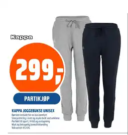 Coop Obs KAPPA JOGGEBUKSE UNISEX tilbud