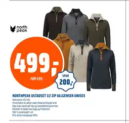 Coop Obs NORTHPEAK USTAOSET 1/2 ZIP ULLGENSER UNISEX tilbud