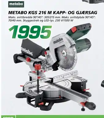 Coop Byggmix METABO KGS 216 M KAPP- OG GJÆRSAG tilbud