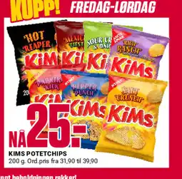 Europris Kims potetchips tilbud