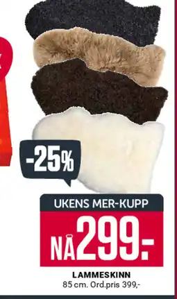 Europris Lammeskinn tilbud