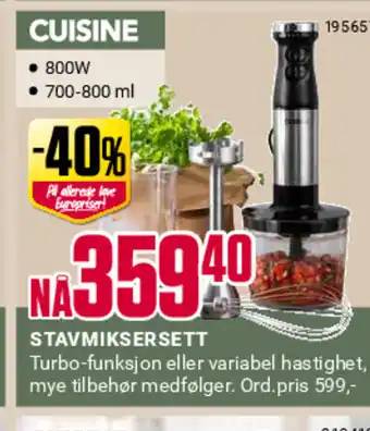 Europris Stavmiksersett tilbud