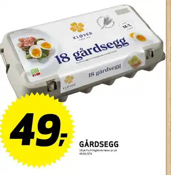 Bunnpris GÅRDSEGG tilbud