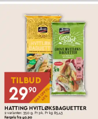 Coop Mega Hatting hvitløksbaguetter tilbud