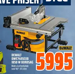 Obs Bygg DEWALT DWE7485EXB 1850 W BORDSAG tilbud