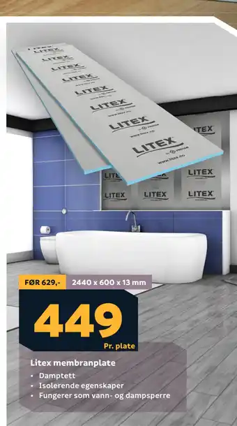 Megaflis Litex membranplate tilbud