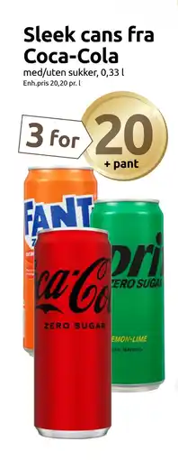 Joker Sleek cans fra Coca-Cola tilbud