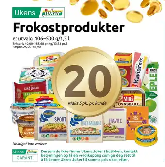 Joker Frokostprodukter tilbud