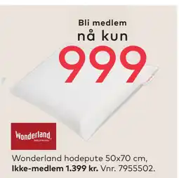 Skeidar Wonderland hodepute 50x70 cm tilbud