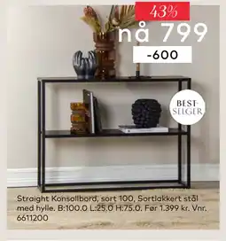Skeidar Straight Konsollbord tilbud