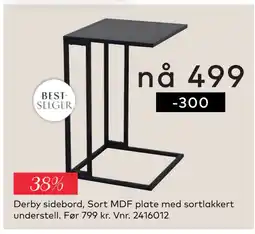 Skeidar Derby sidebord tilbud