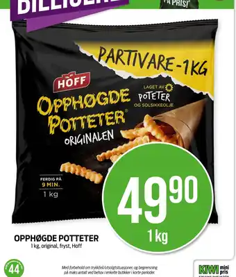 Kiwi OPPHØGDE POTTETER tilbud