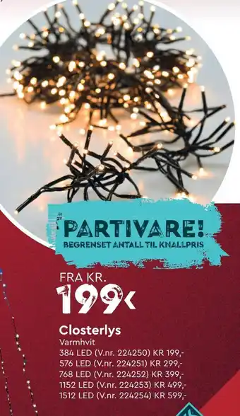 Mekk Closterlys tilbud