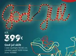 Mekk God jul skilt tilbud