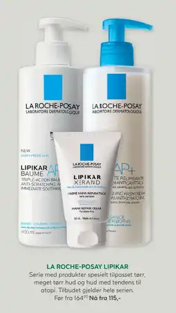 Vitusapotek LA ROCHE-POSAY LIPIKAR tilbud