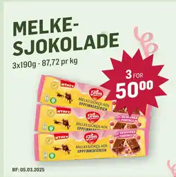 Holdbart MELKESJOKOLADE tilbud