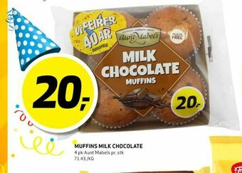 Bunnpris Muffins Milk Chocolate tilbud