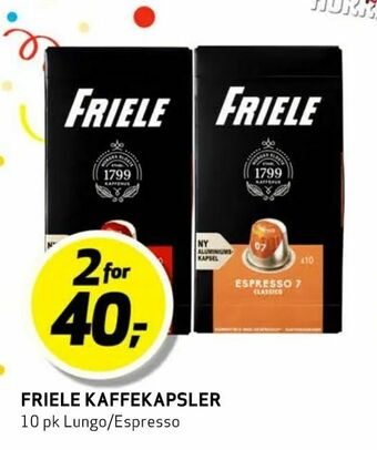 Bunnpris Friele kaffekapsler tilbud
