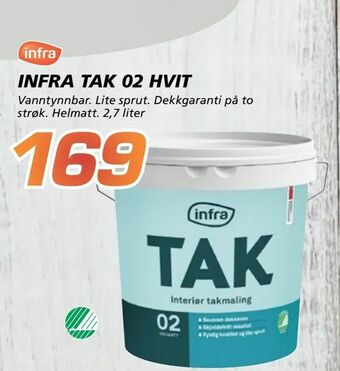 Coop Byggmix Infra tak 02 hvit tilbud