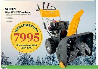 Coop Byggmix Stiga ST 4262P snøfreser tilbud