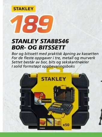 Stanley sta88546 bor- og bitssett