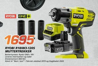 Coop Byggmix Ryobi r18iw3-120s muttertrekker tilbud