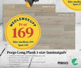 Coop Byggmix Pergo Long Plank 1-stav laminatgulv tilbud