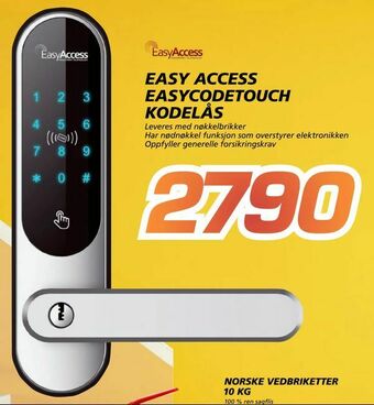 Coop Byggmix Easy access easycodetouch kodelås tilbud