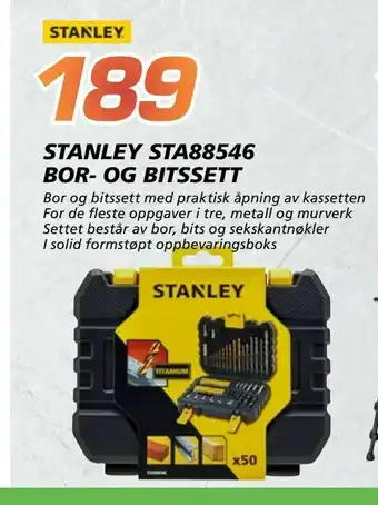 Coop Byggmix Stanley sta88546 bor- og bitssett tilbud
