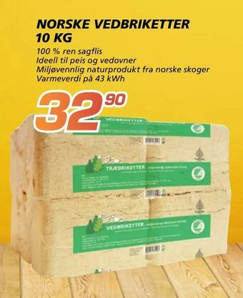 Norske vedbriketter 10 kg