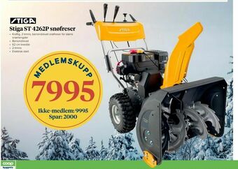 Coop Byggmix Stiga ST 4262P snøfreser tilbud