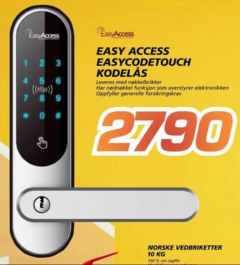 Coop Byggmix Easy access easycodetouch kodelås tilbud