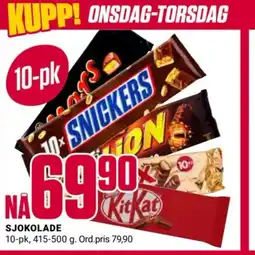 Europris Sjokolade tilbud