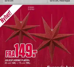 Europris Julestjerne fløyel tilbud