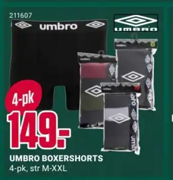 Europris Umbro boxershorts tilbud