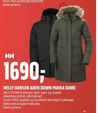 Coop Obs Helly hansen aden down parka dame tilbud
