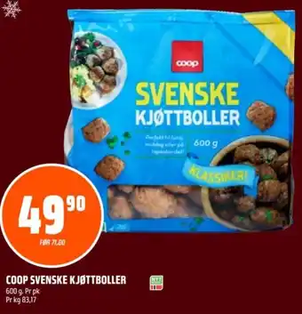 Coop Obs Coop svenske kjøttboller tilbud